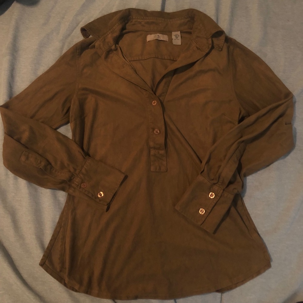 4/$12‼️Brown Suede Like Top